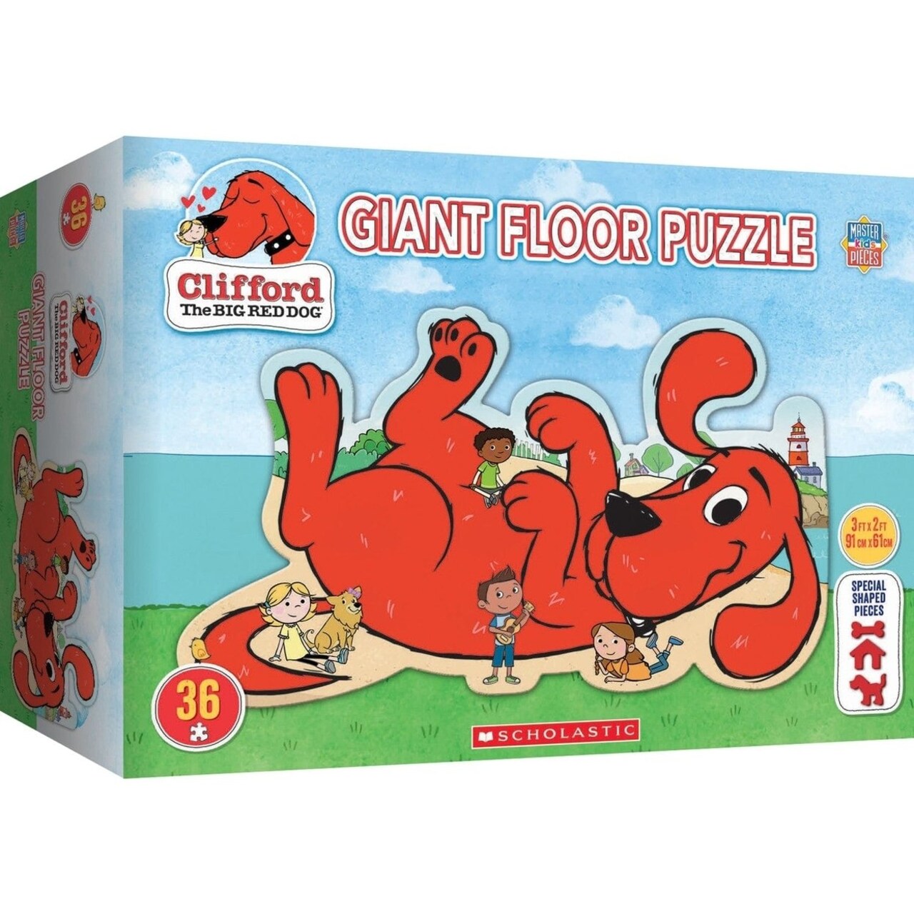 Clifford The Big Red Dog 36 Piece Floor Jigsaw Puzzle Beach Fun Kids 3+